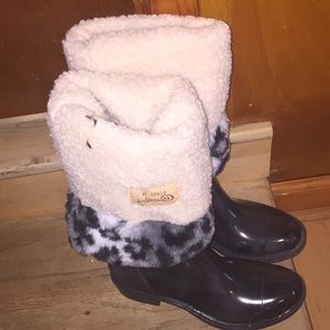 Fleeced lined Rain Boots